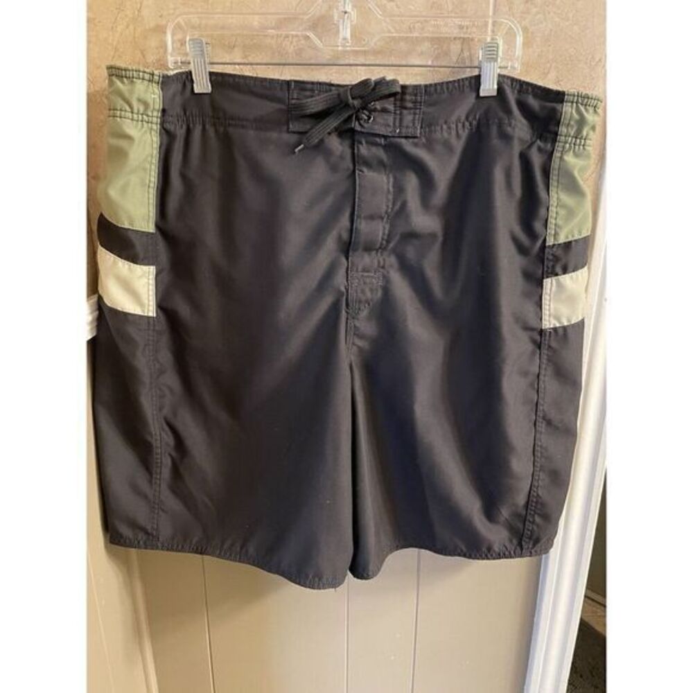 Joe‎ Boxer Green Striped Swim Trunks Size XL 42-44